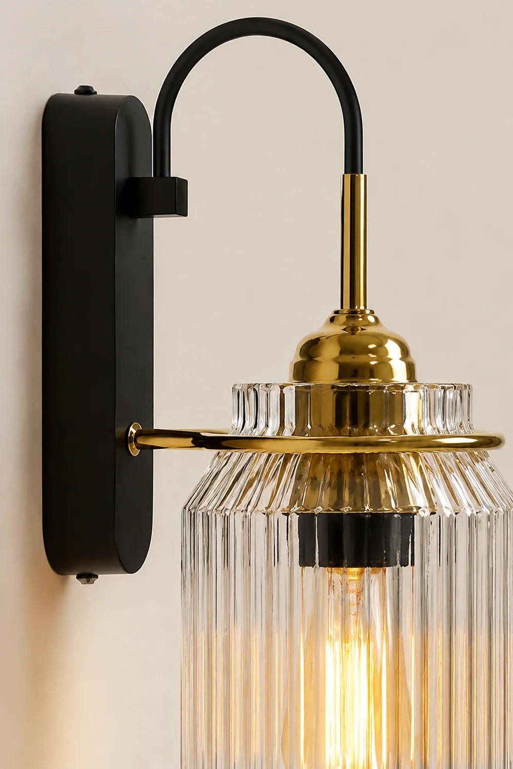 Industria Glass Shade Funnel Wall Lamps - Lumpaz