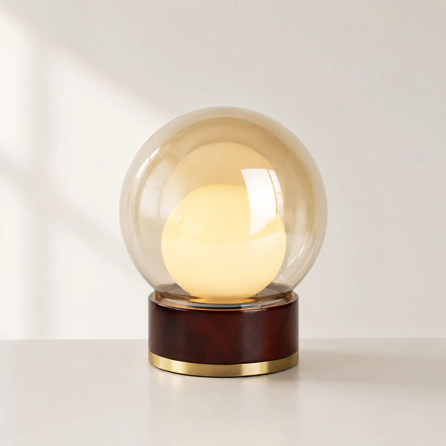 Modern Rigel Round Glass Table Light - Lumpaz