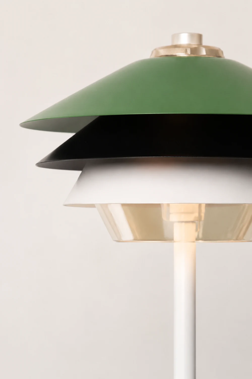 Danish Art Overlay Green Table Lamp - Lumpaz