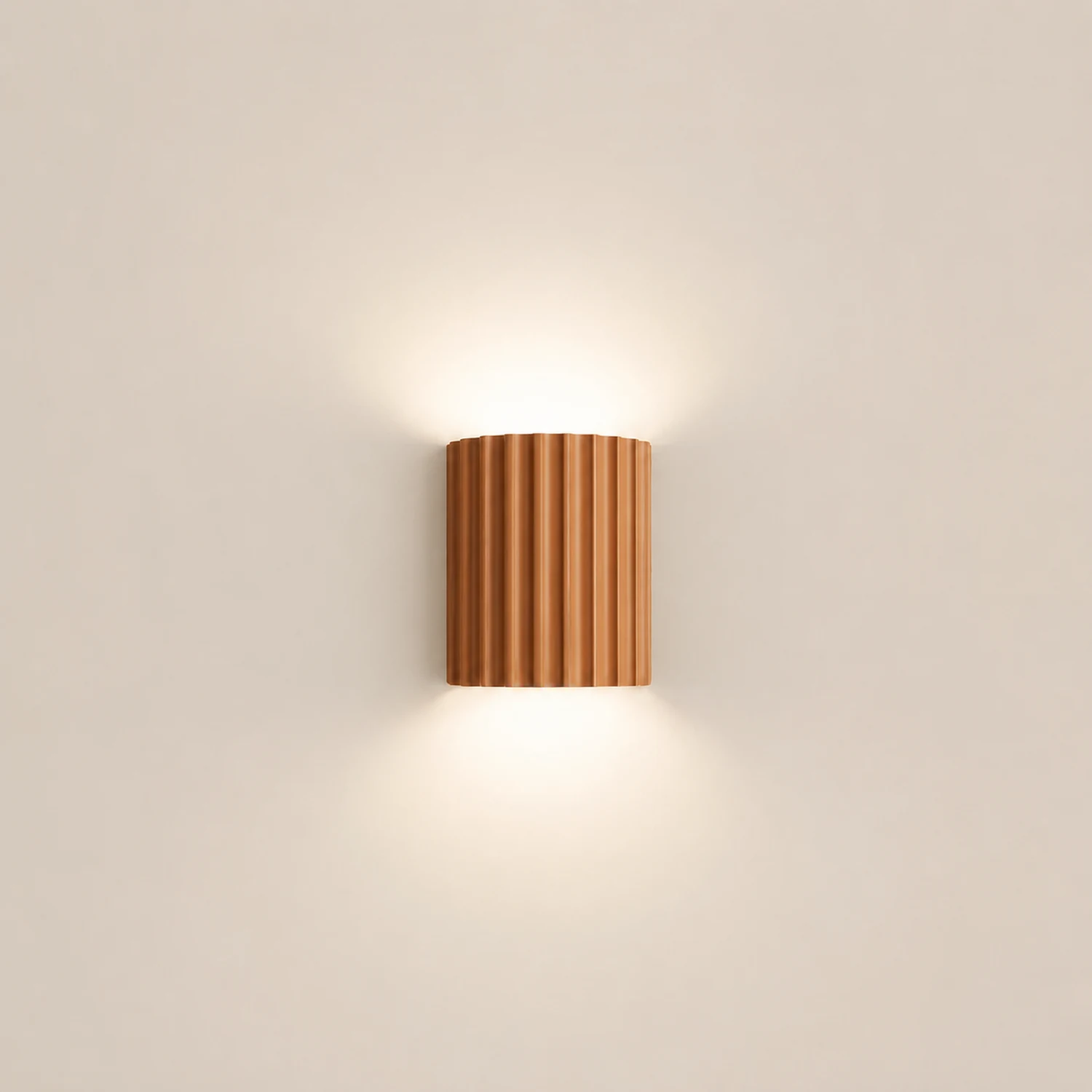 Modern Half-Circle Resin Wall Sconce For Living Room - Lumpaz