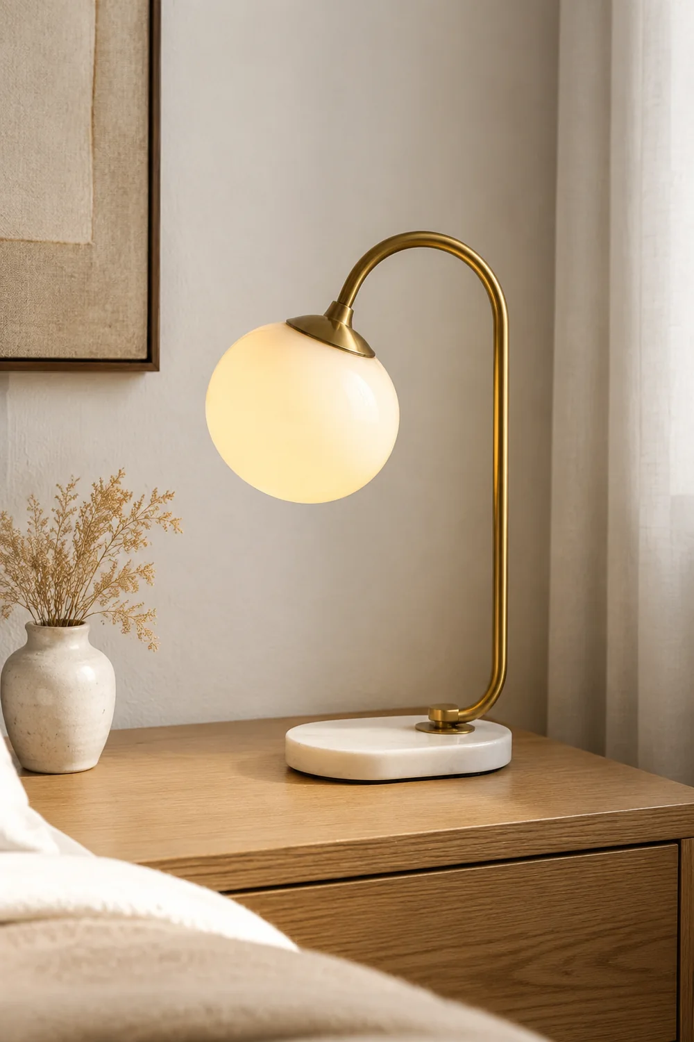 Marshmallow Metal Glass Table Lamp - Lumpaz
