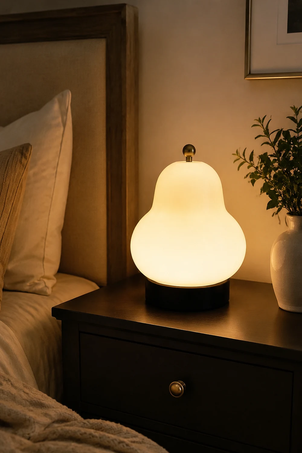 French Cream Pear Touch Portable Table Light - Lumpaz