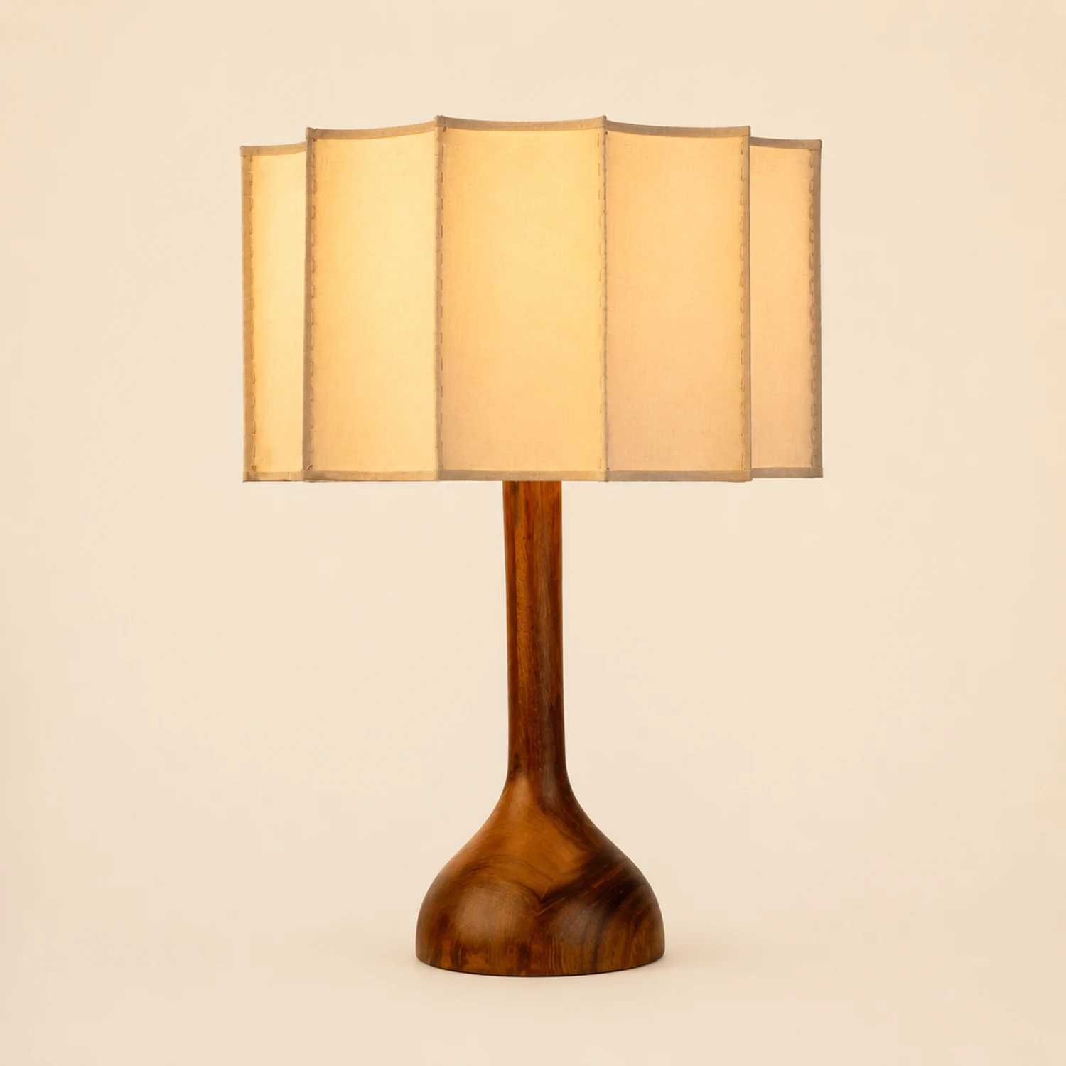 Wabi Sabi Designer Wood Table Lamp - Lumpaz