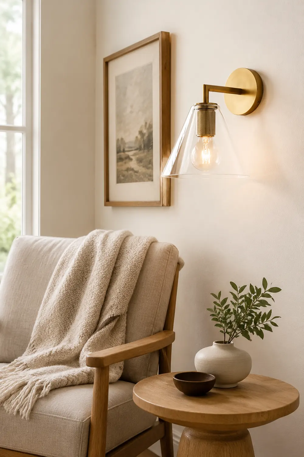 Armed Retro Brass Wall Sconce - Lumpaz