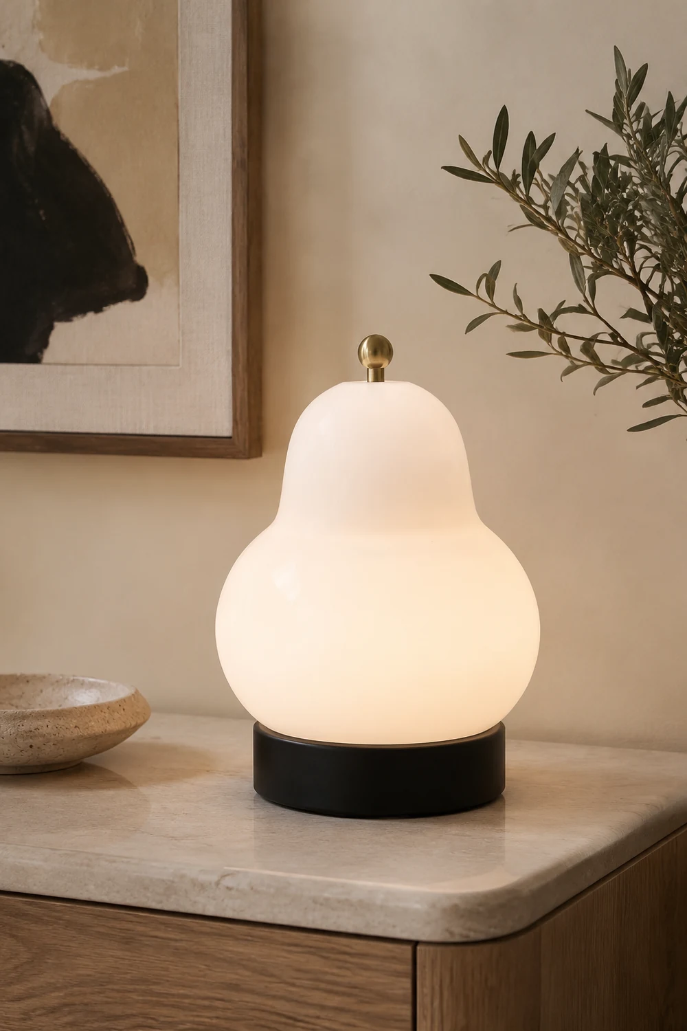 French Cream Pear Touch Portable Table Light - Lumpaz