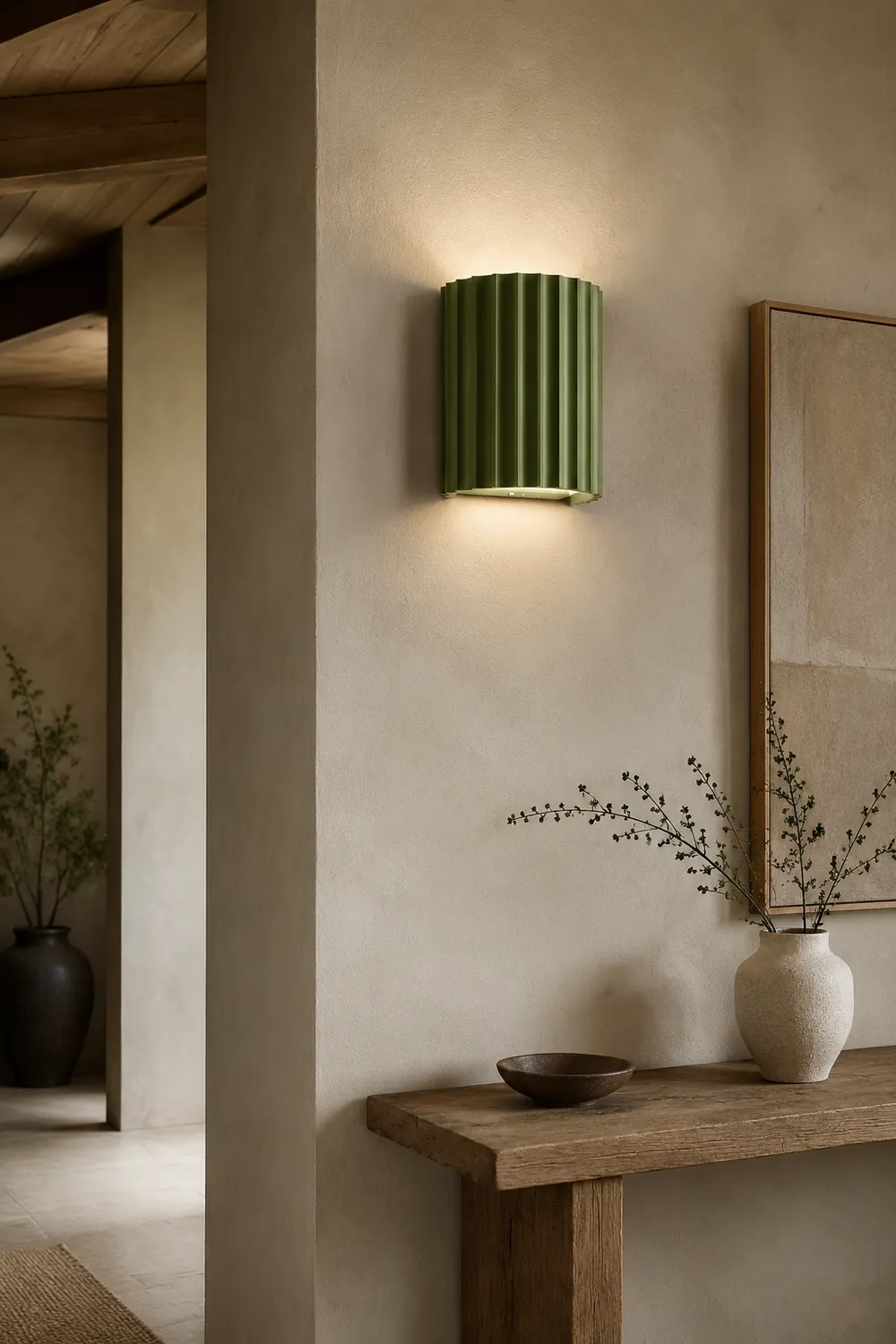 Modern Half-Circle Resin Wall Sconce For Living Room - Lumpaz