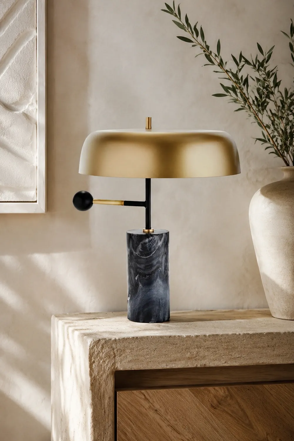 Modern Tall Black Table Lamp Design Beside Lamp - Lumpaz