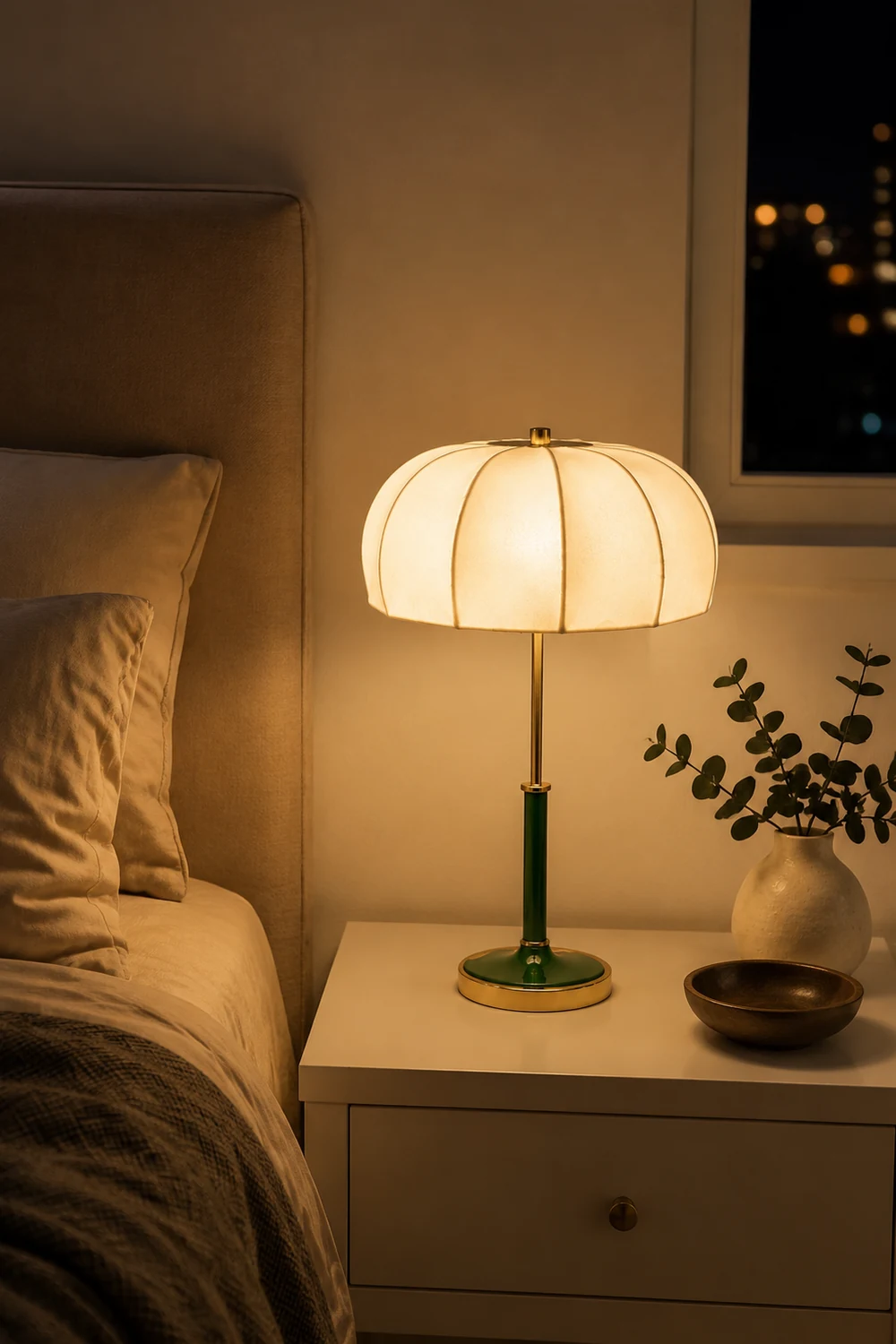 Fabric Table Lamp Decor E27 Bedside Table Light - Lumpaz