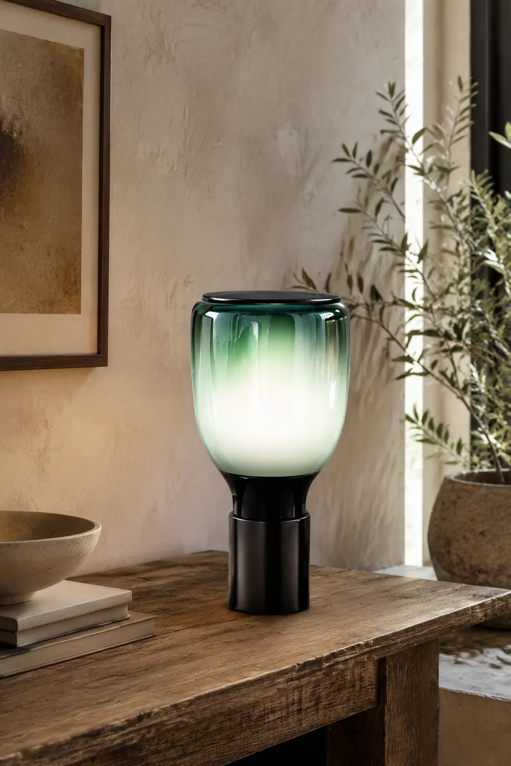 Colorful Bottle Glass Table Lamp - Lumpaz