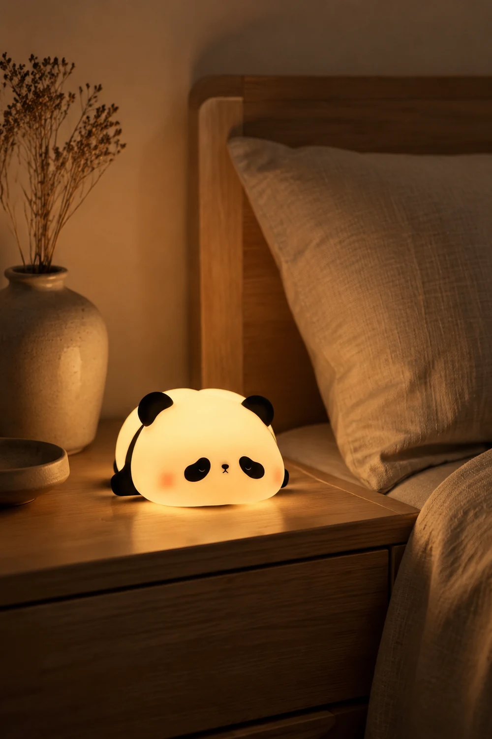 Panda Led Silicone Bedroom Night Light Table Lamp - Lumpaz
