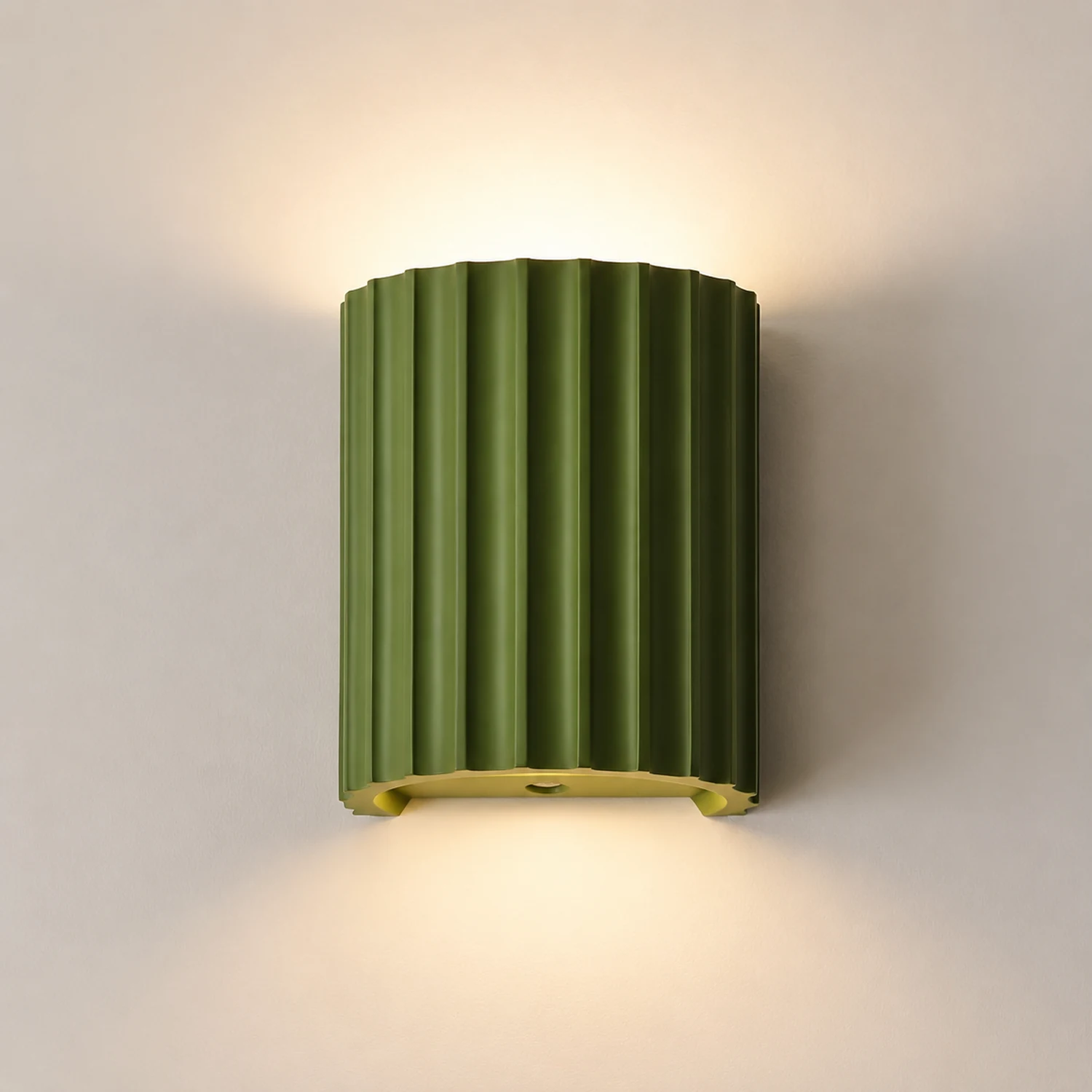 Modern Half-Circle Resin Wall Sconce For Living Room - Lumpaz