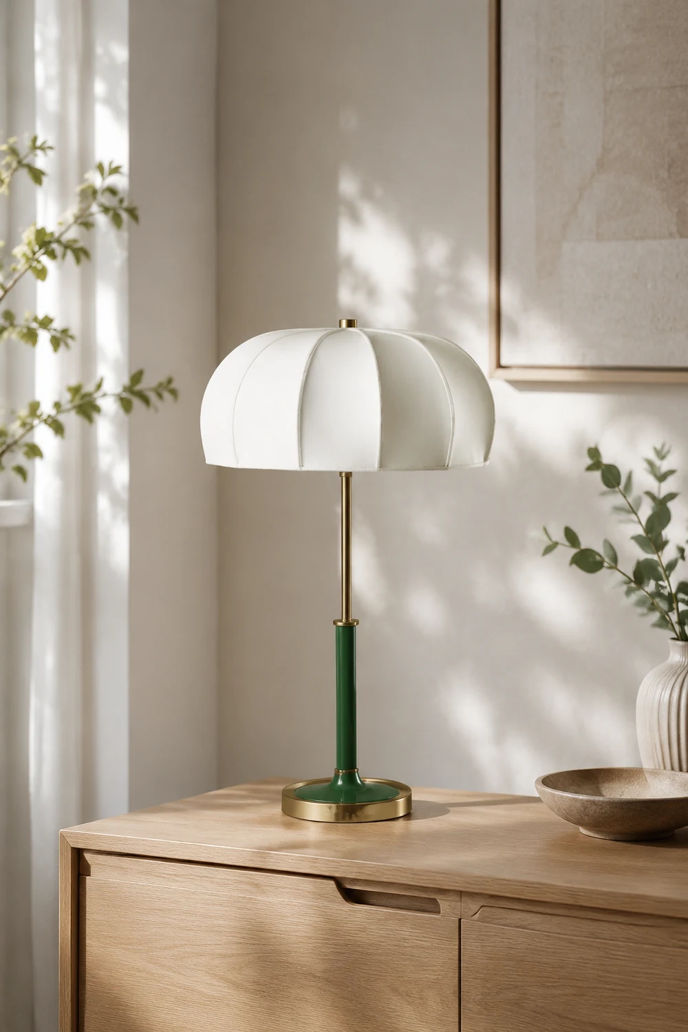 Fabric Table Lamp Decor E27 Bedside Table Light - Lumpaz