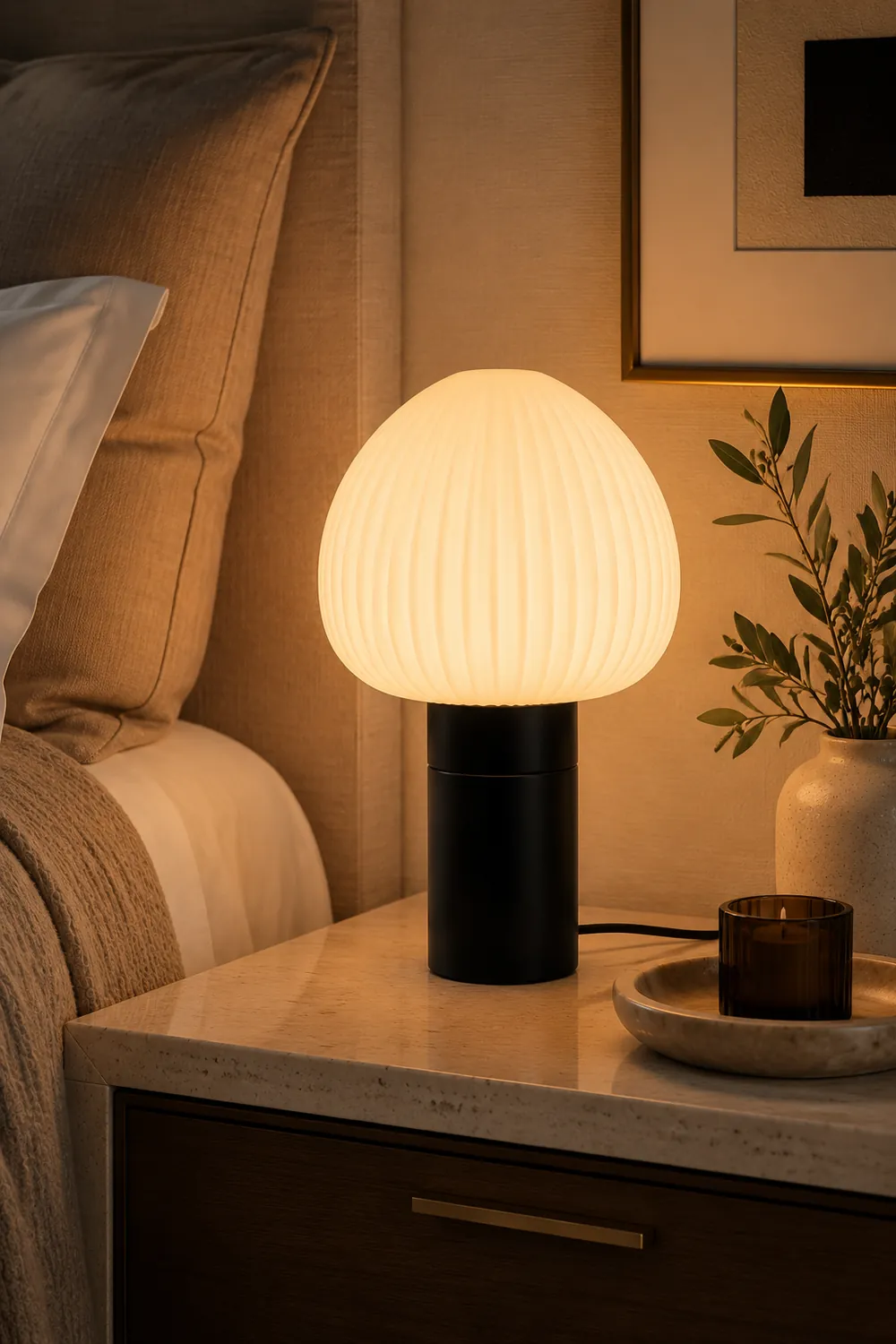 Nordic Light Luxury Simple Bedroom Table Lamp - Lumpaz
