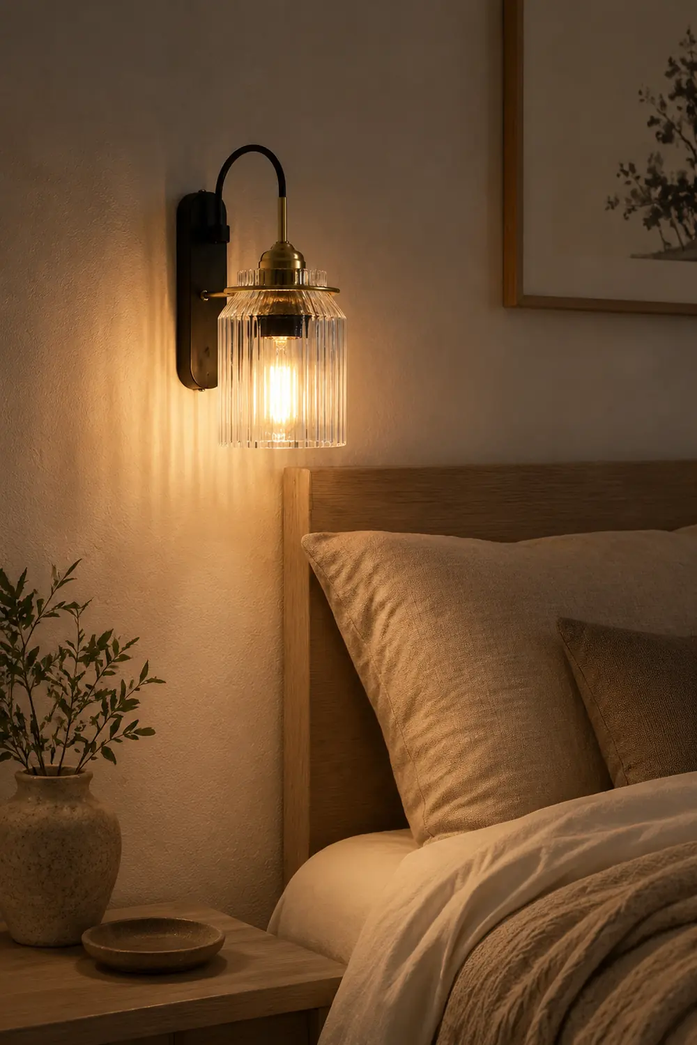 Industria Glass Shade Funnel Wall Lamps - Lumpaz