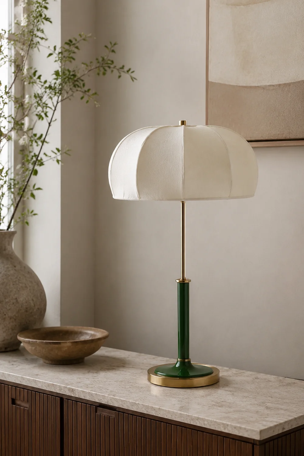 Fabric Table Lamp Decor E27 Bedside Table Light - Lumpaz