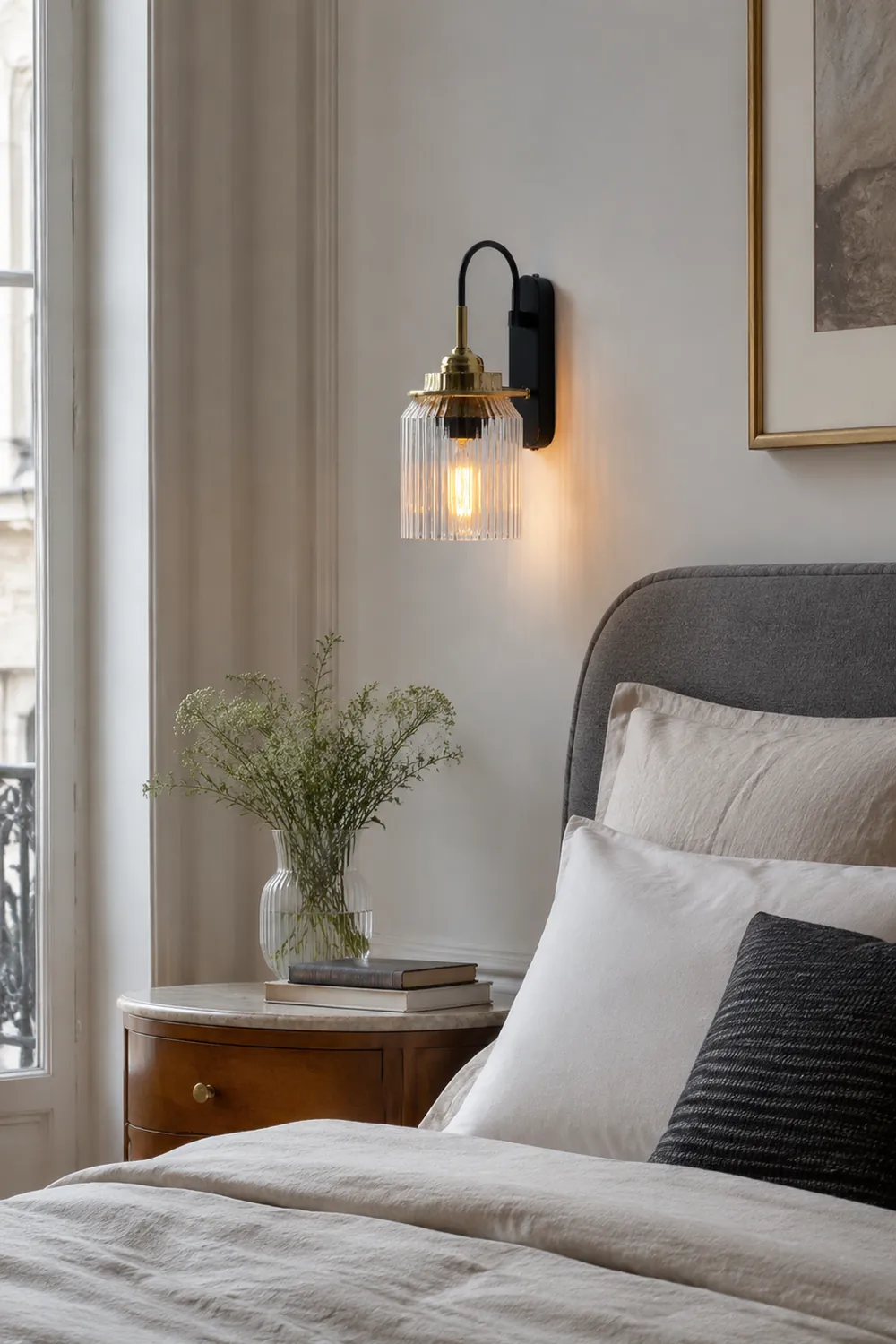 Industria Glass Shade Funnel Wall Lamps - Lumpaz