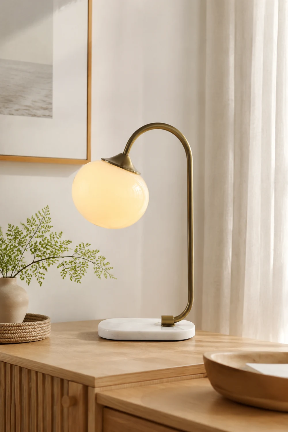 Marshmallow Metal Glass Table Lamp - Lumpaz
