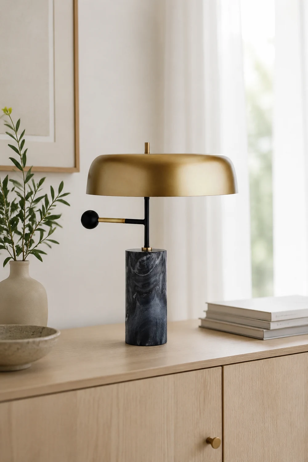 Modern Tall Black Table Lamp Design Beside Lamp - Lumpaz