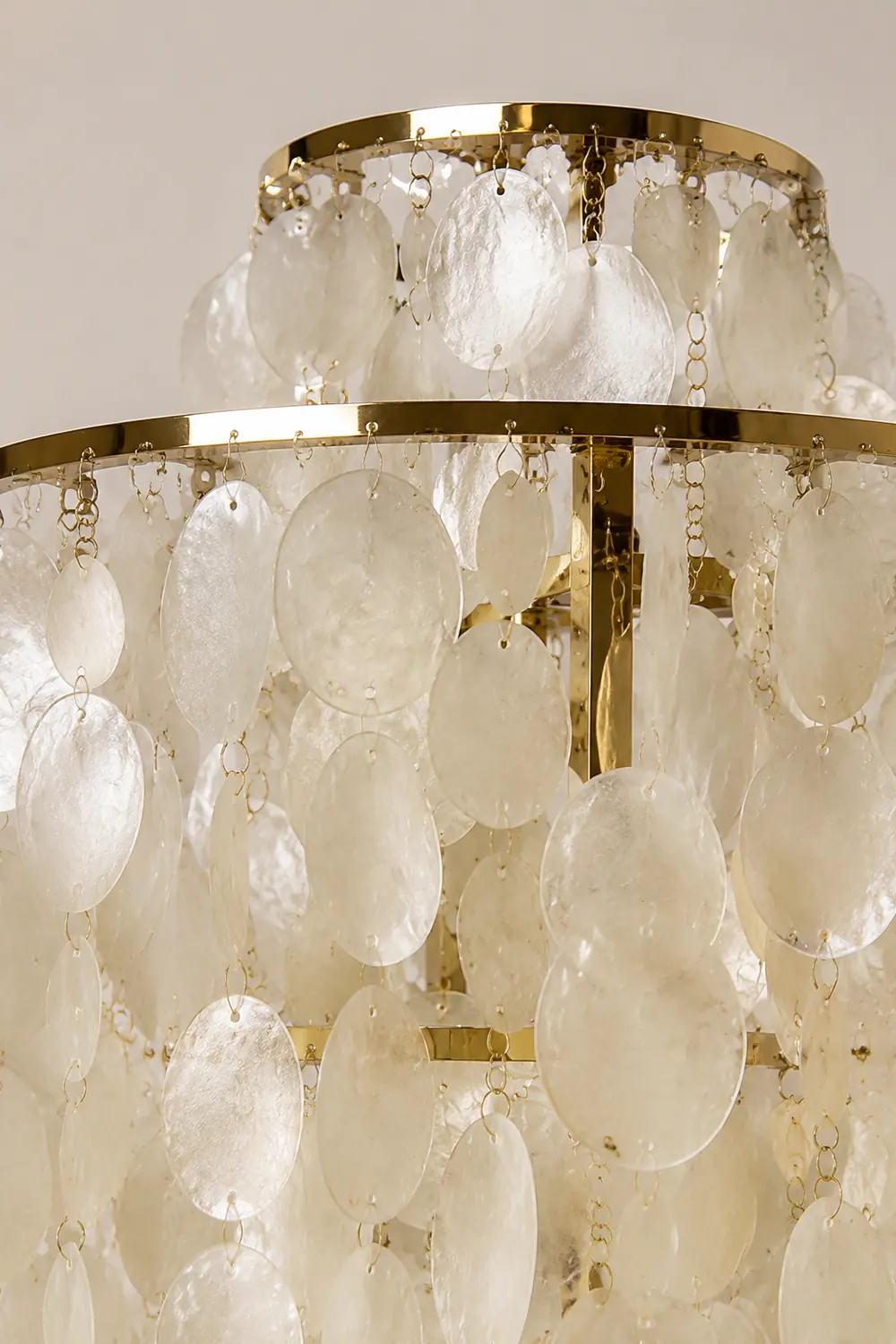 Danish Seashell Pearl Wind Chimes Decorative Table Lamp - Lumpaz