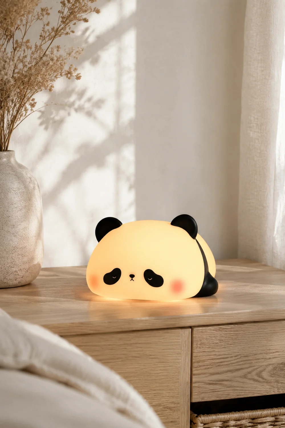 Panda Led Silicone Bedroom Night Light Table Lamp - Lumpaz