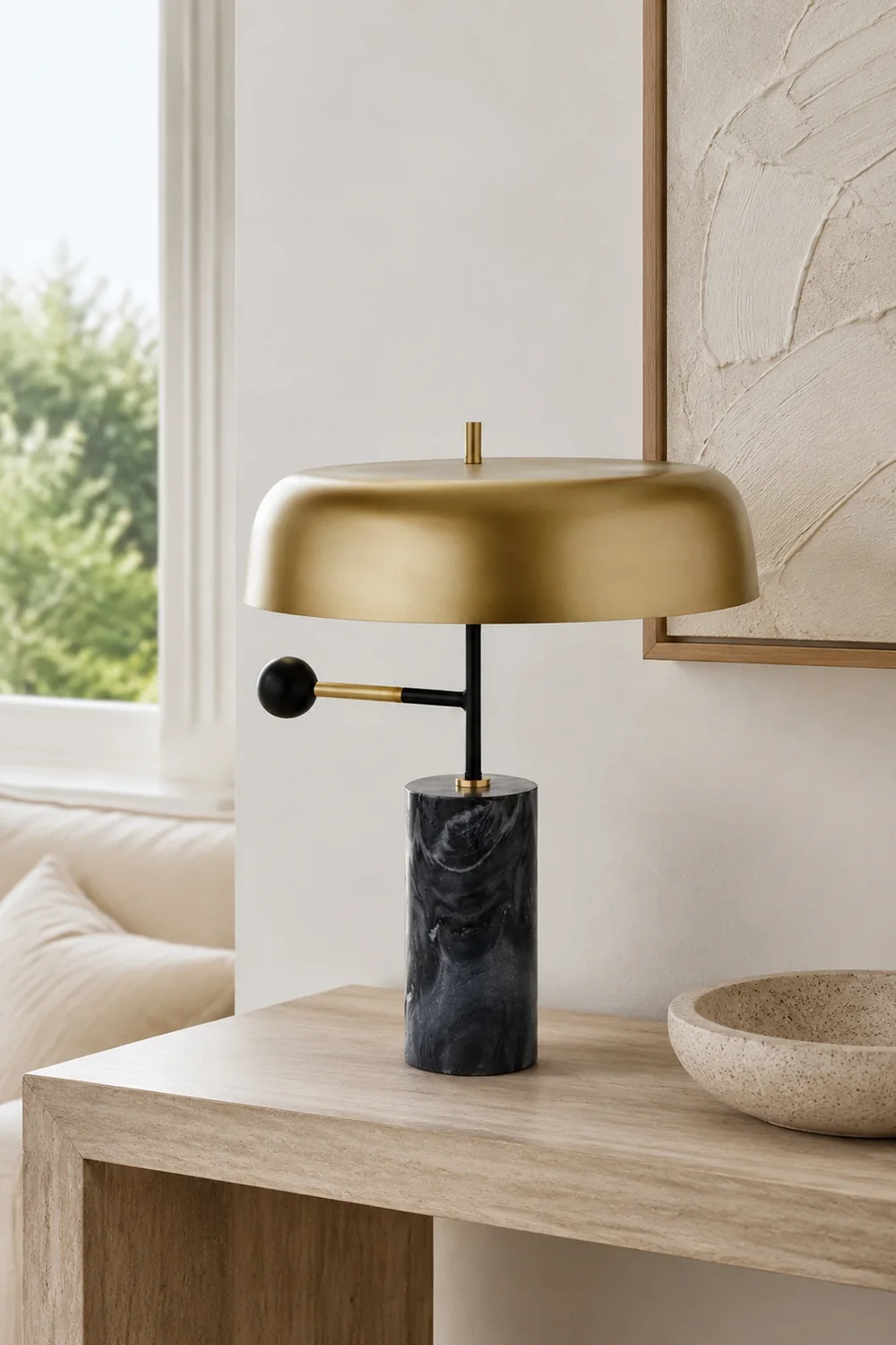 Modern Tall Black Table Lamp Design Beside Lamp - Lumpaz