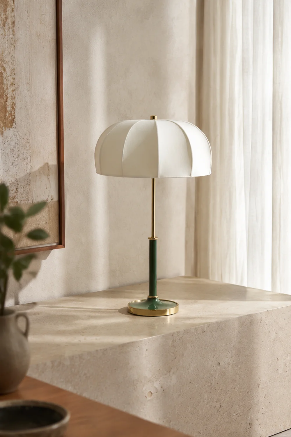Fabric Table Lamp Decor E27 Bedside Table Light - Lumpaz