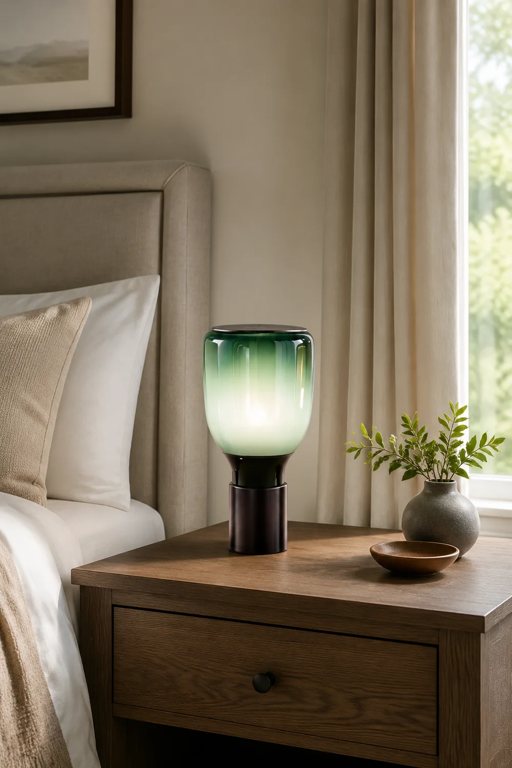 Colorful Bottle Glass Table Lamp - Lumpaz