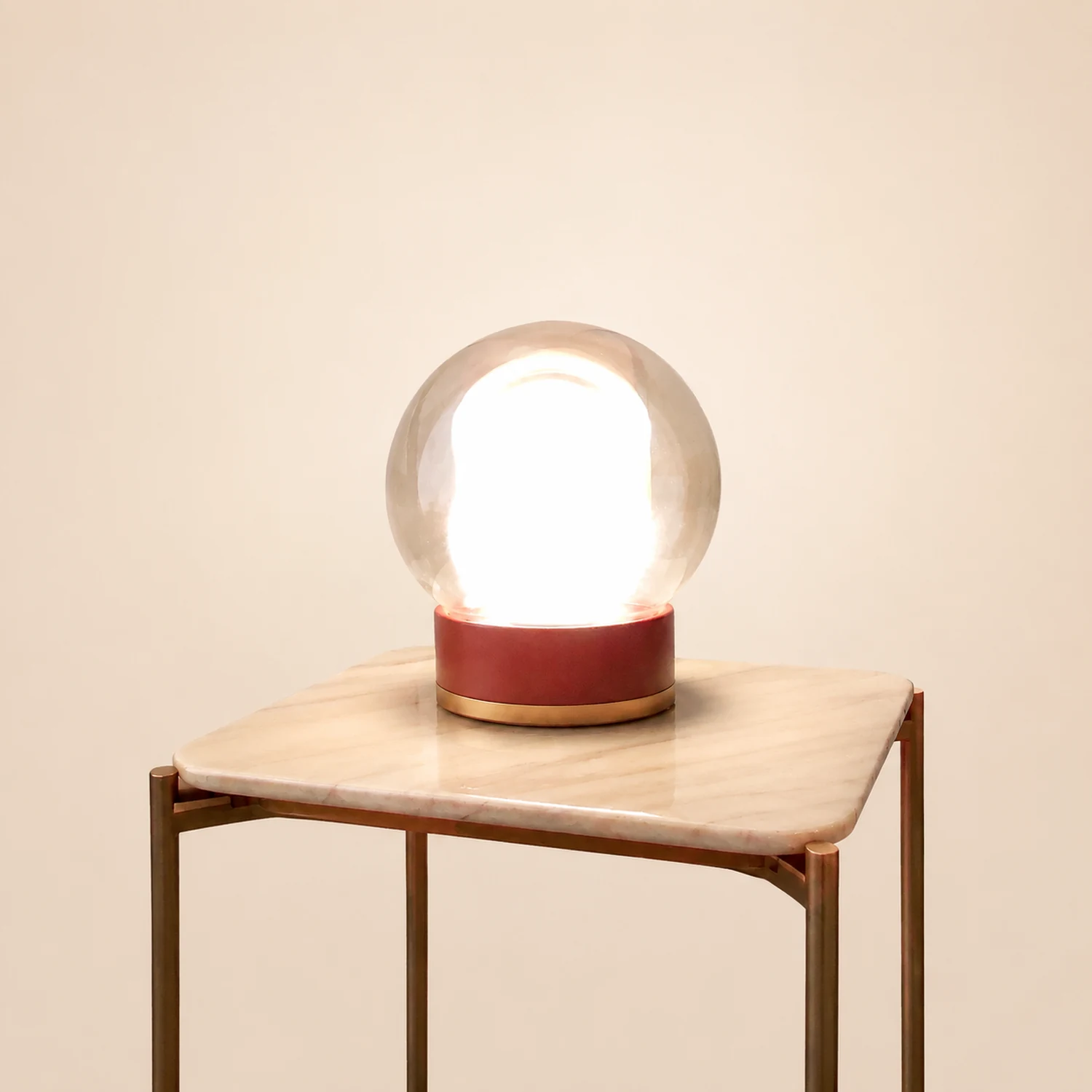 Modern Rigel Round Glass Table Light - Lumpaz