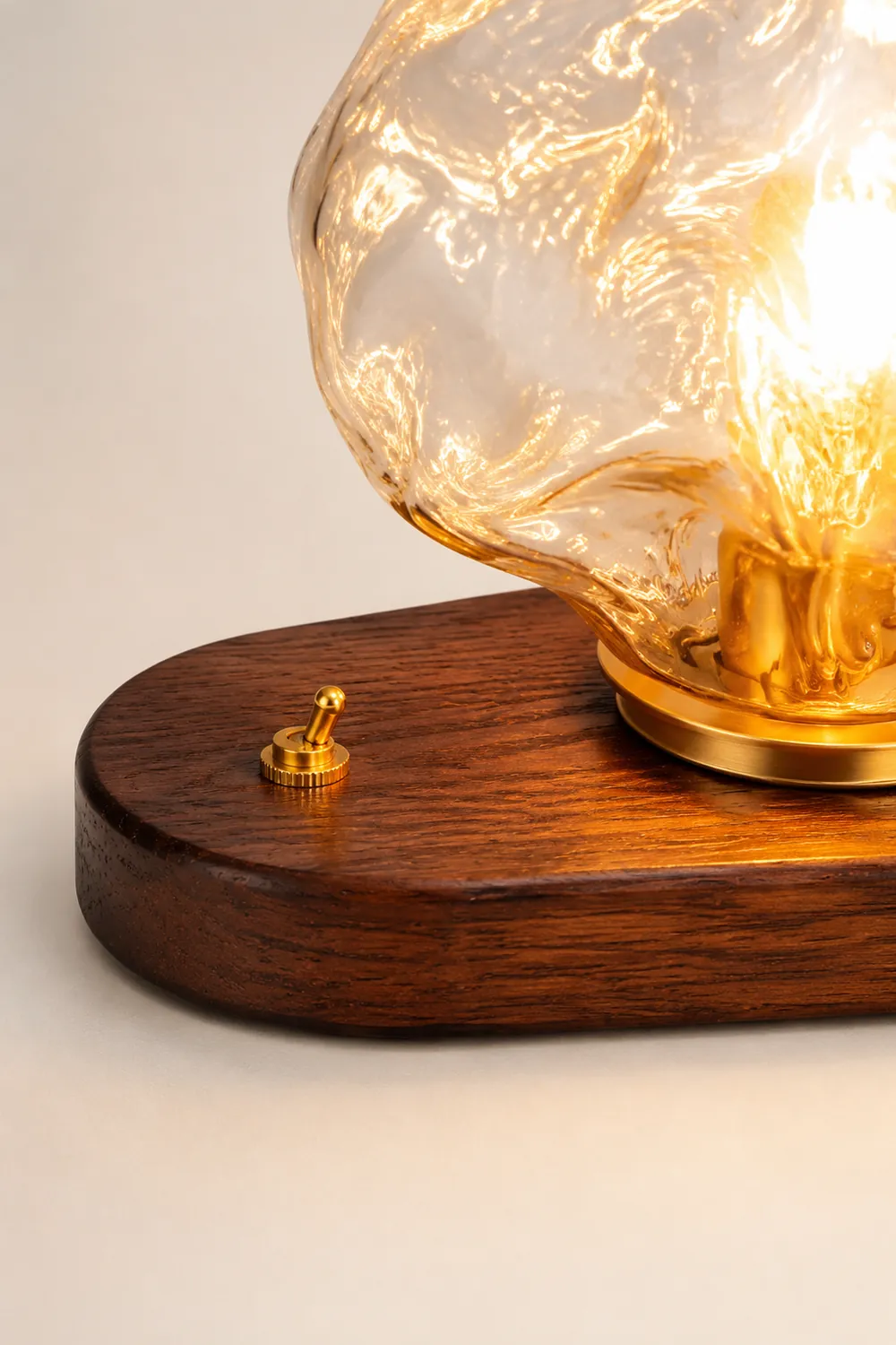 Modern Ice Stone Glass Bedroom Table Lamp - Lumpaz