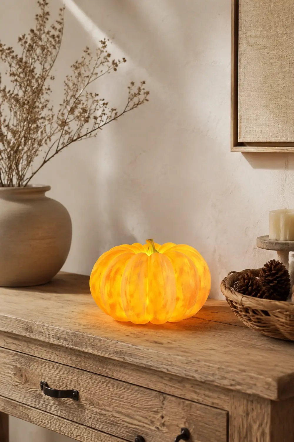 Resin Portable Pumpkin Table Light - Lumpaz