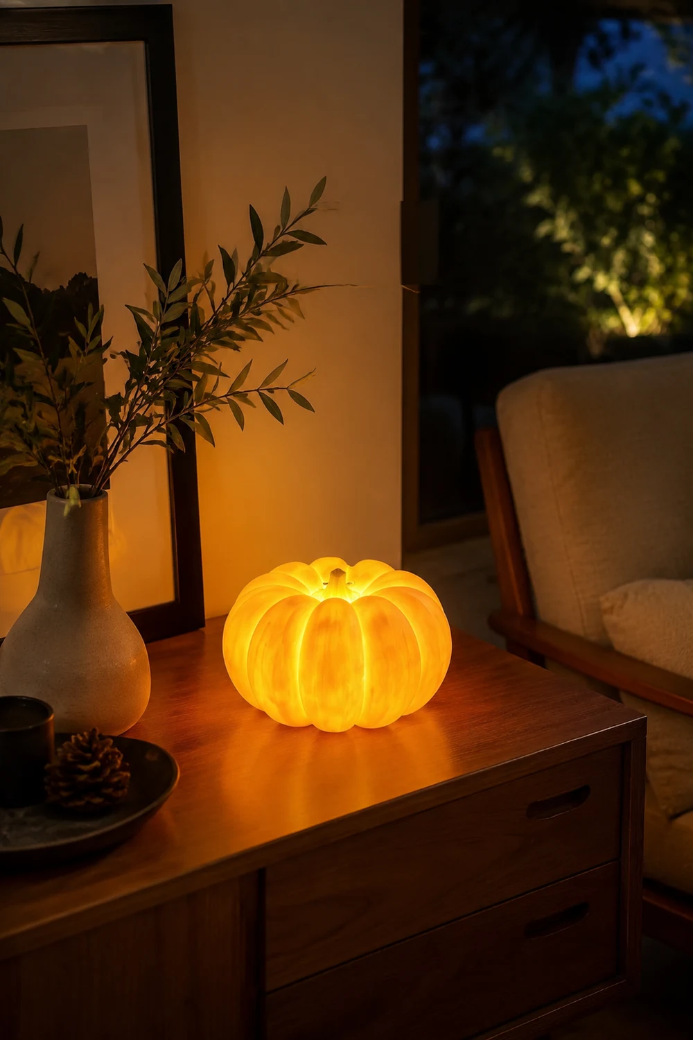 Resin Portable Pumpkin Table Light - Lumpaz