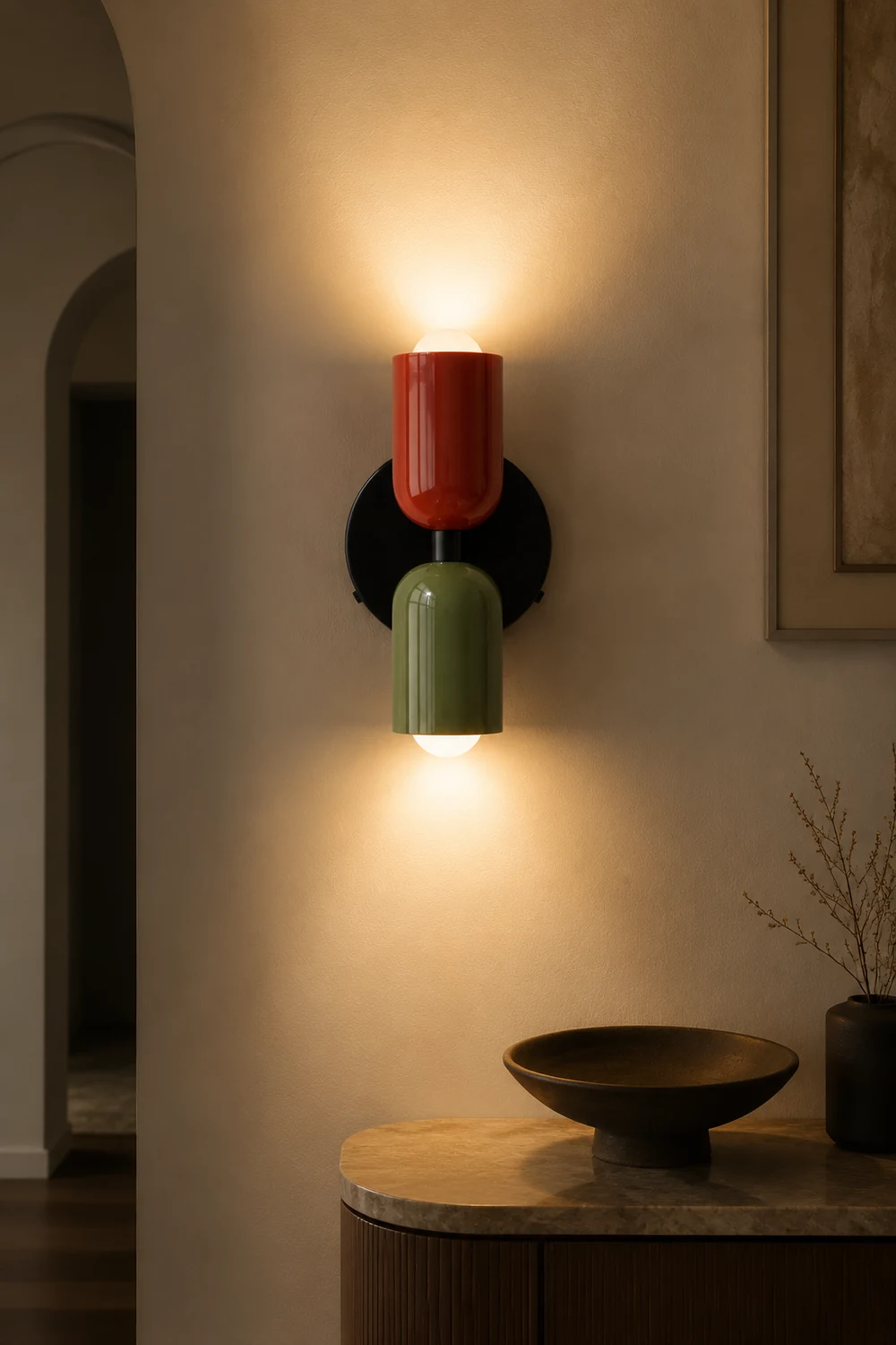 Modern Short Double Head Wall Light - Lumpaz