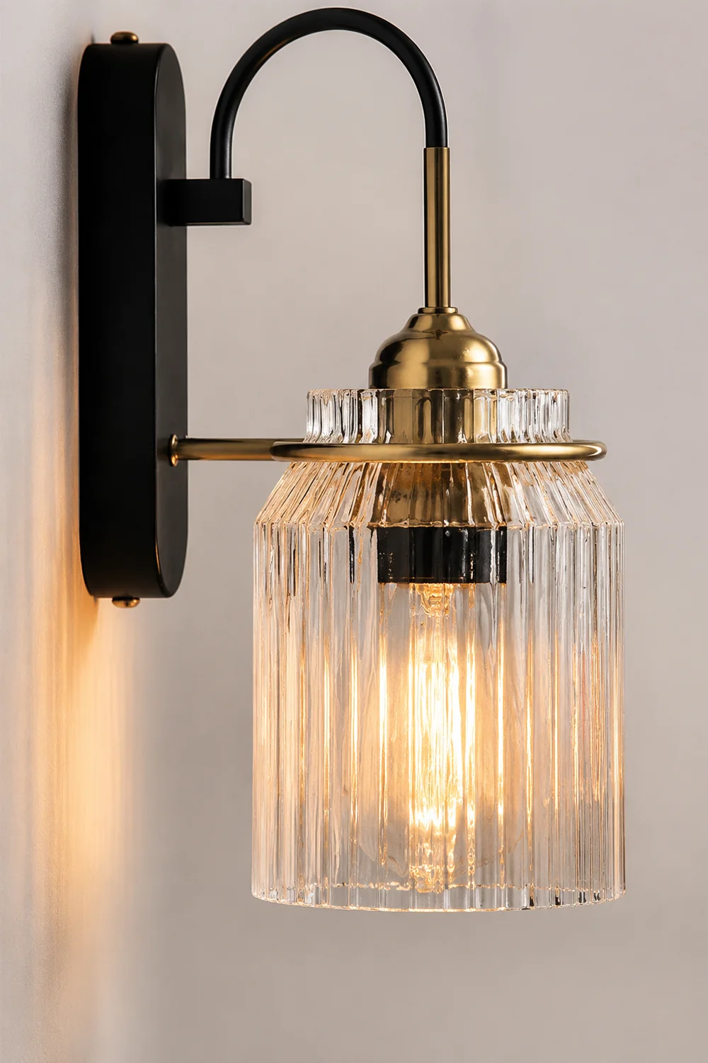 Industria Glass Shade Funnel Wall Lamps - Lumpaz