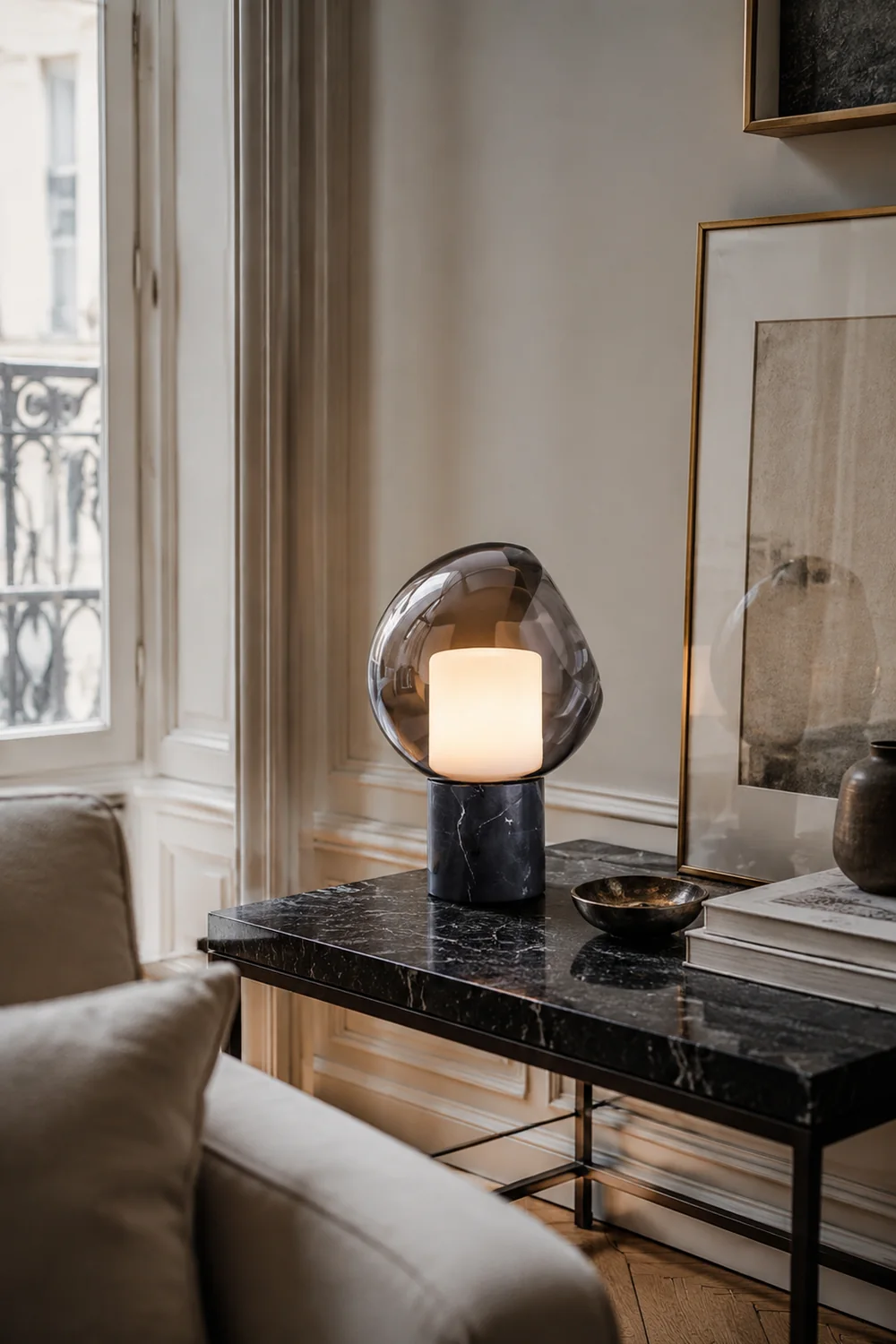 Postmodern Marble Glass Table Lamp - Lumpaz