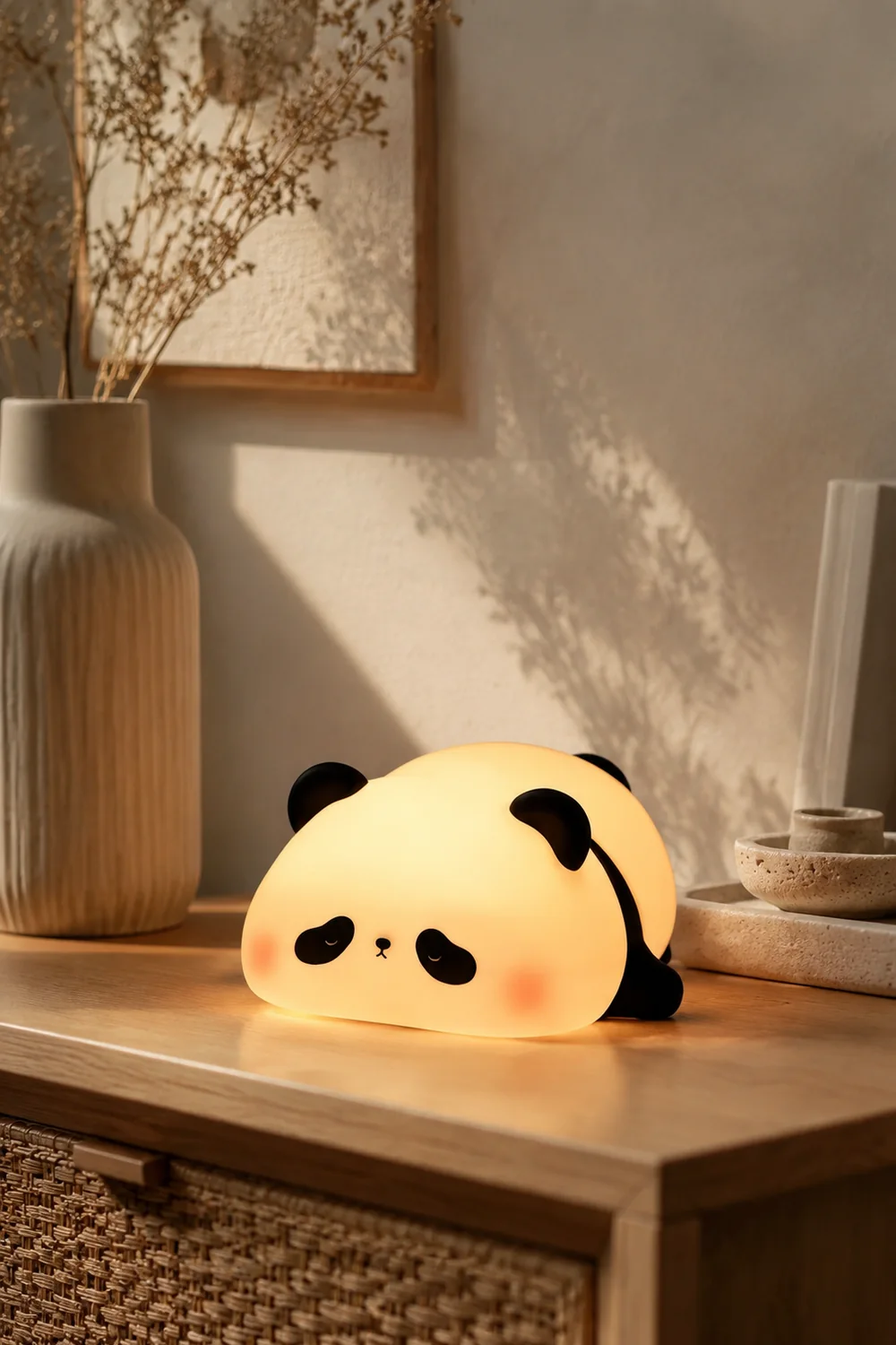 Panda Led Silicone Bedroom Night Light Table Lamp - Lumpaz