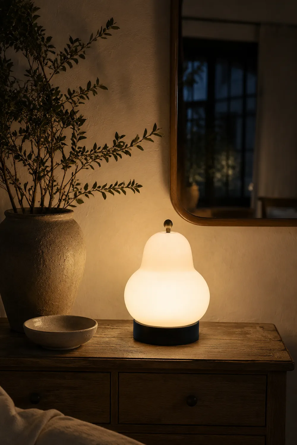 French Cream Pear Touch Portable Table Light - Lumpaz