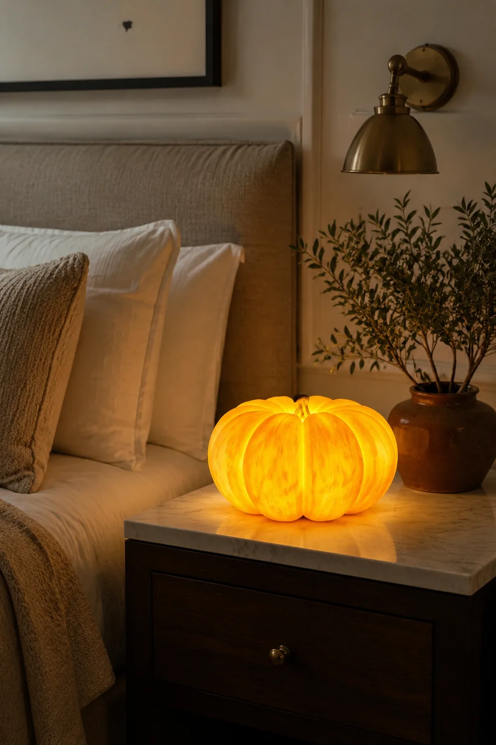 Resin Portable Pumpkin Table Light - Lumpaz