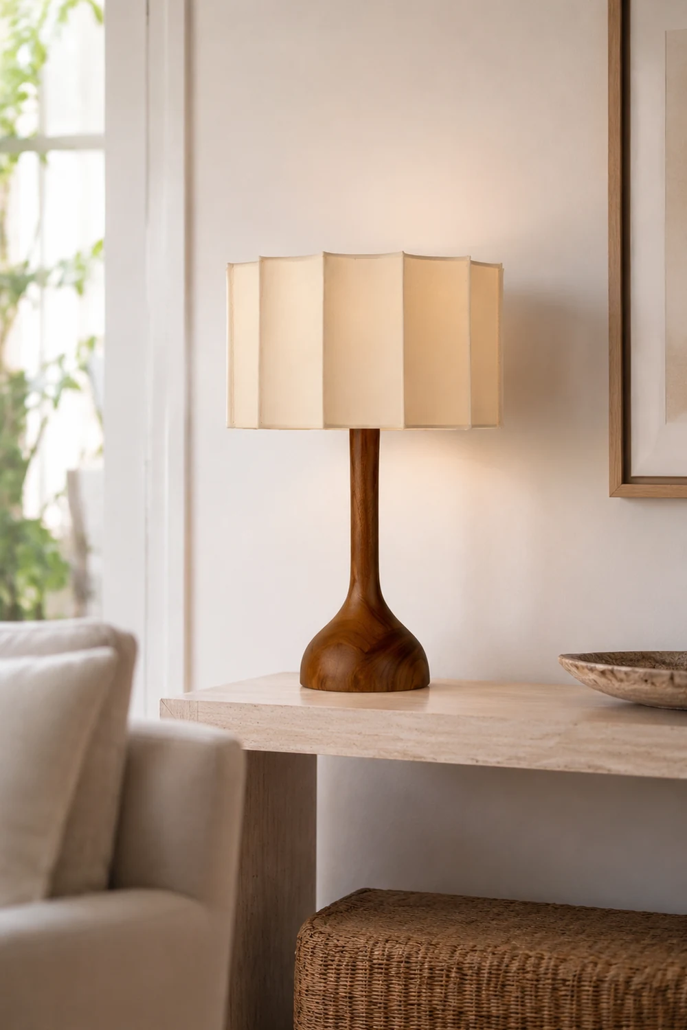 Wabi Sabi Designer Wood Table Lamp - Lumpaz
