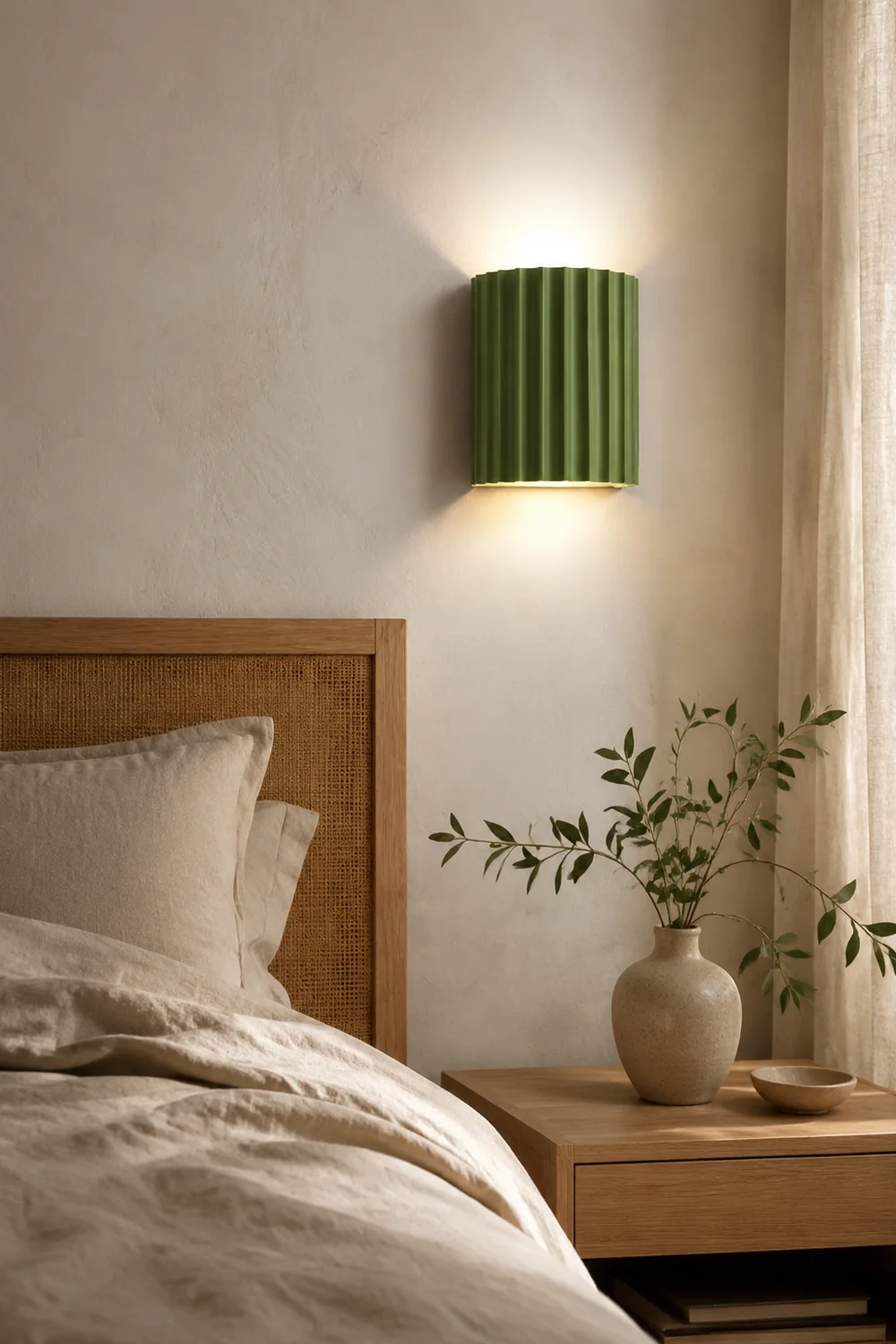 Modern Half-Circle Resin Wall Sconce For Living Room - Lumpaz