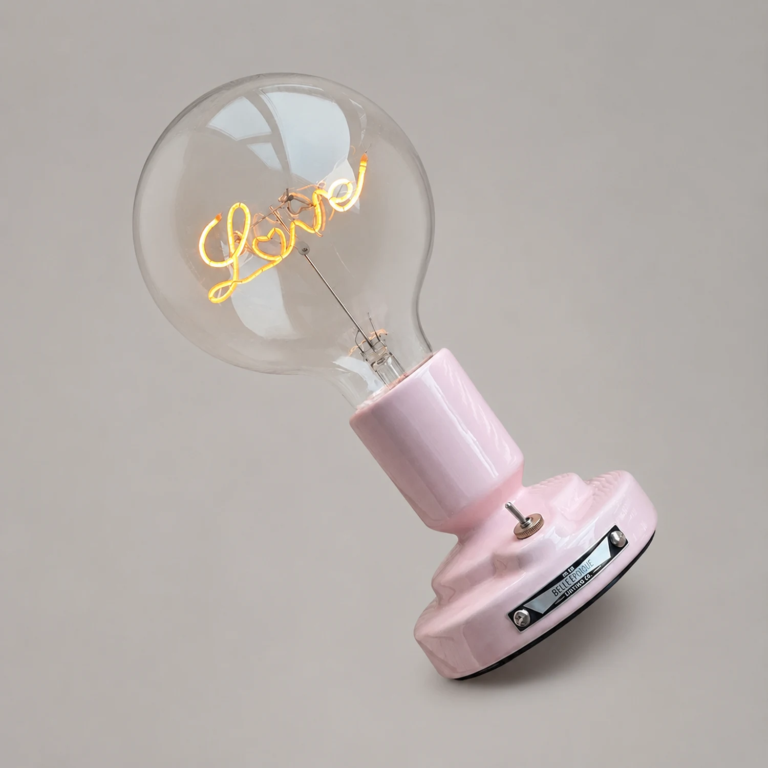 Cute Pink & White Cat Pattern Table Lamp - Lumpaz