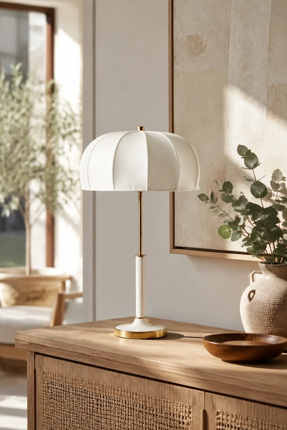Fabric Table Lamp Decor E27 Bedside Table Light - Lumpaz