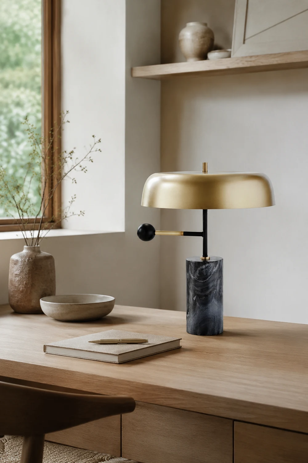 Modern Tall Black Table Lamp Design Beside Lamp - Lumpaz