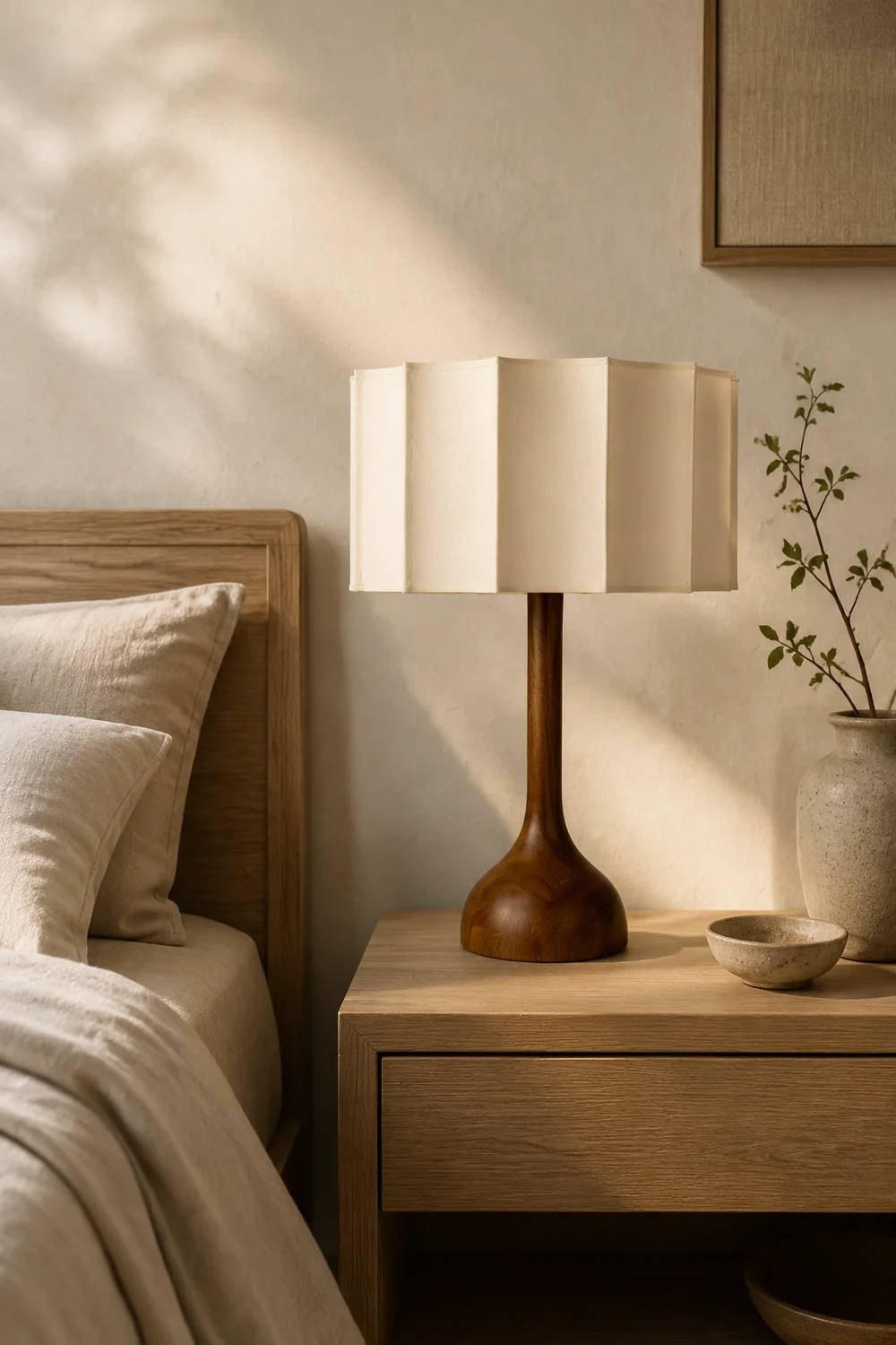 Wabi Sabi Designer Wood Table Lamp - Lumpaz