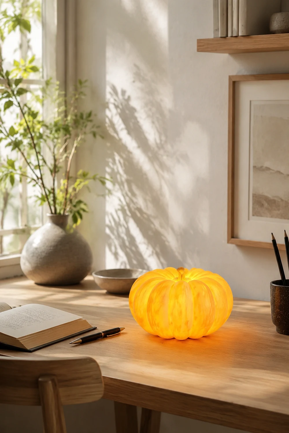 Resin Portable Pumpkin Table Light - Lumpaz