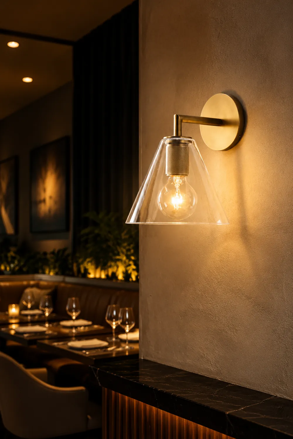 Armed Retro Brass Wall Sconce - Lumpaz