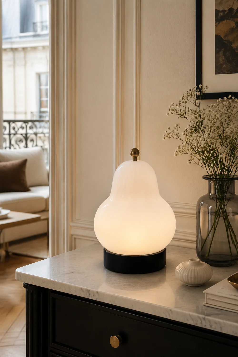 French Cream Pear Touch Portable Table Light - Lumpaz