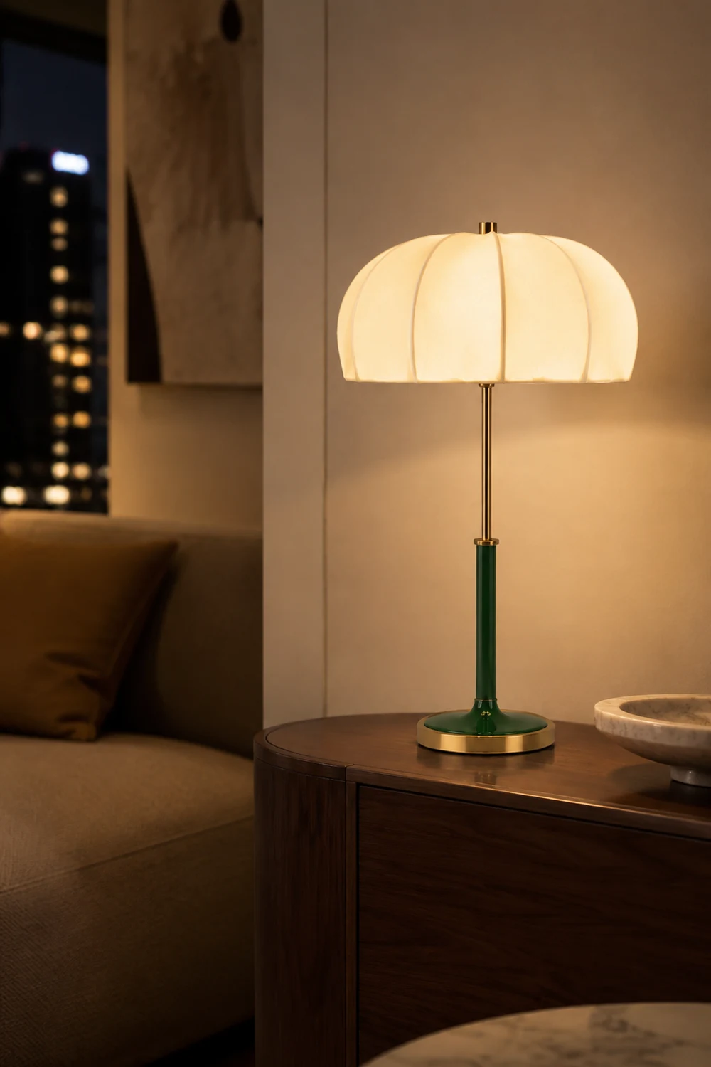 Fabric Table Lamp Decor E27 Bedside Table Light - Lumpaz