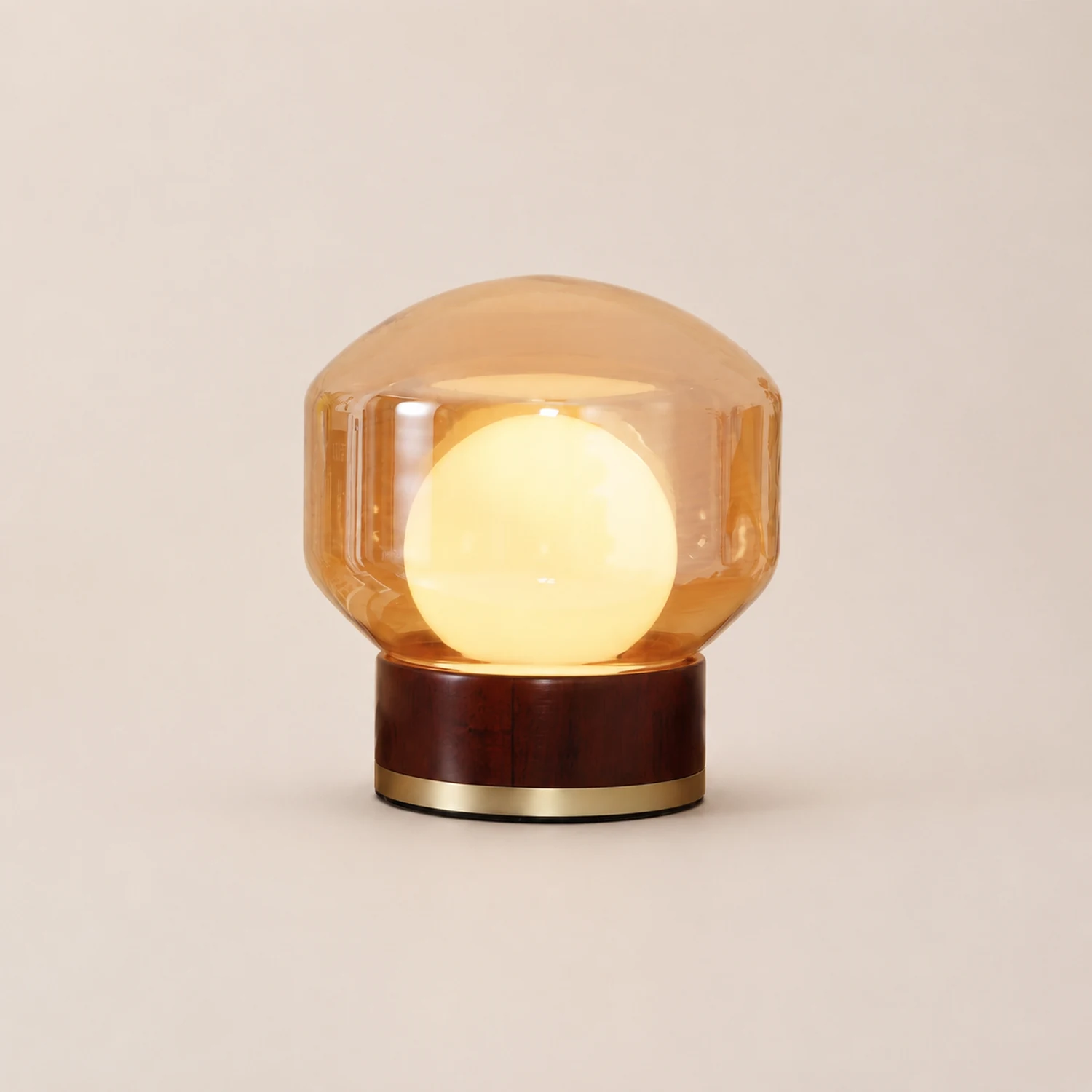 Modern Rigel Round Glass Table Light - Lumpaz