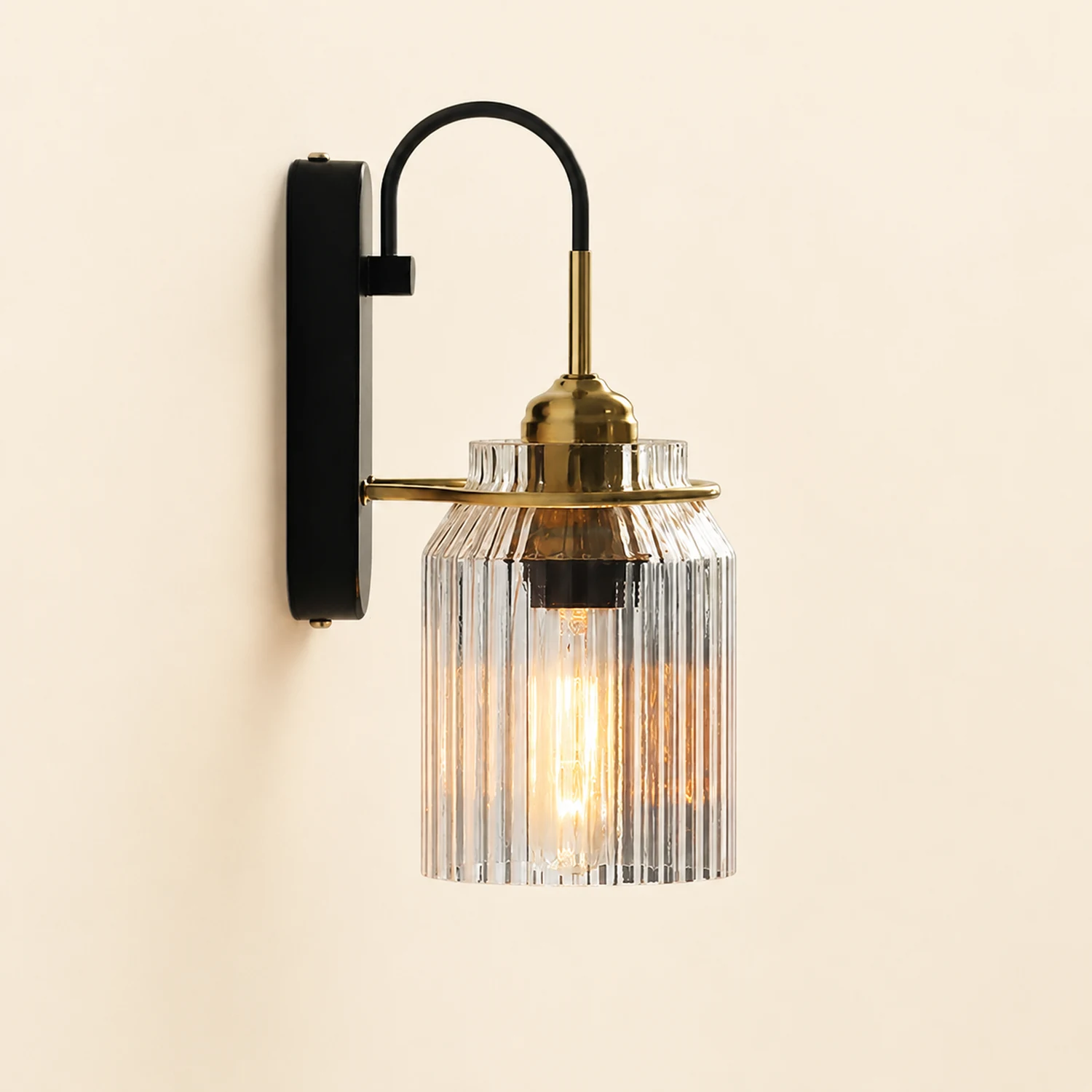 Industria Glass Shade Funnel Wall Lamps - Lumpaz