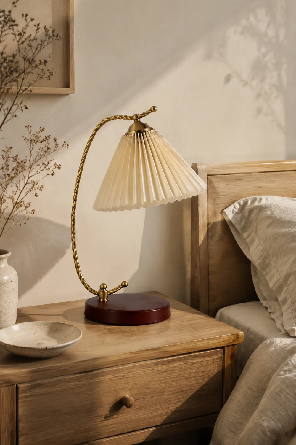 Dotty Retro Pleated Table Lamp - Lumpaz